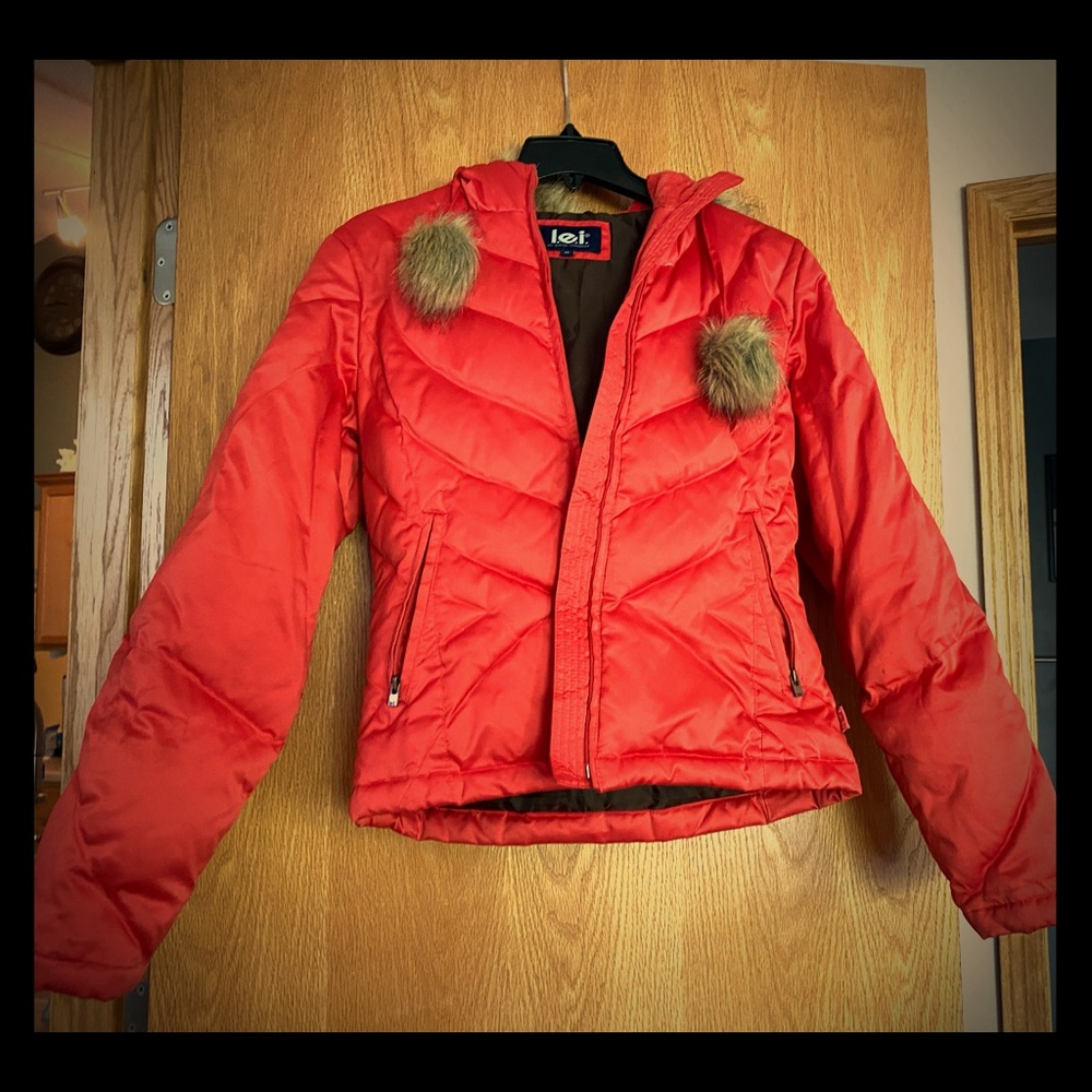 Juniors Winter coat Orange size Medium